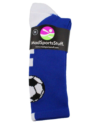 MadSportsStuff socks Soccer Ball Athletic Crew Socks (multiple colors)