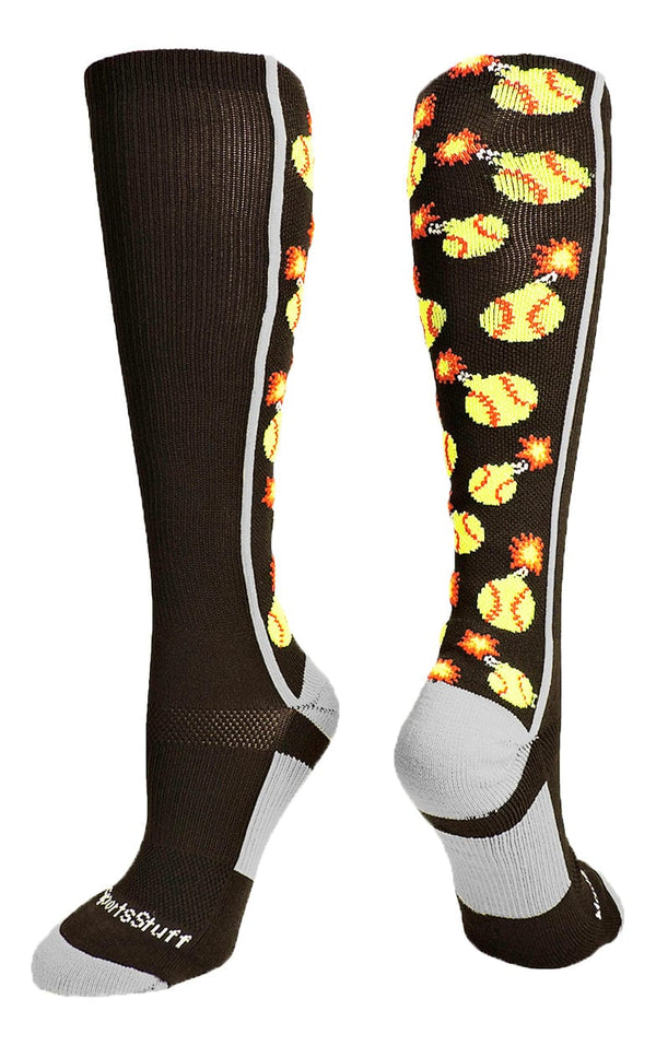 MadSportsStuff socks Softball Bomber Over the Calf Socks (multiple colors)