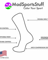 MadSportsStuff socks Softball Logo Athletic Crew Socks (multiple colors)