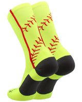 MadSportsStuff socks Softball Socks or Baseball Socks with stitches in crew length (multiple colors)