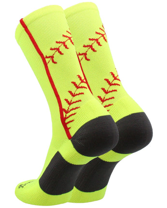 MadSportsStuff socks Softball Socks or Baseball Socks with stitches in crew length (multiple colors)