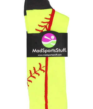 MadSportsStuff socks Softball Socks or Baseball Socks with stitches in crew length (multiple colors)