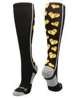 MadSportsStuff socks Softball Socks with Love Softball Hearts