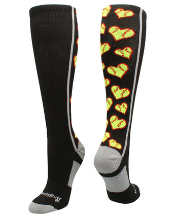 MadSportsStuff socks Softball Socks with Love Softball Hearts