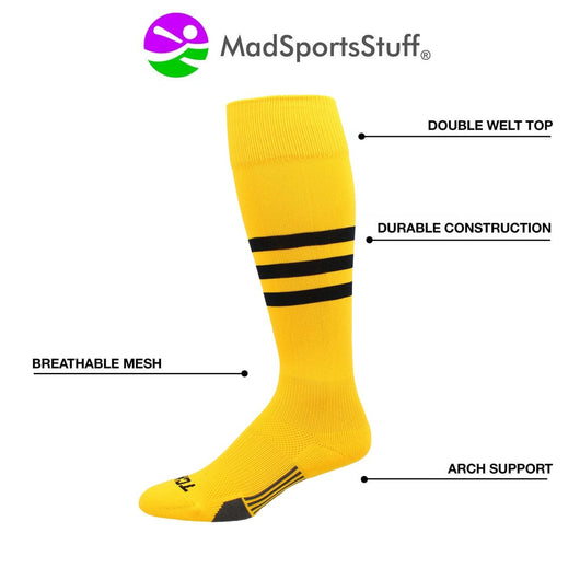 MadSportsStuff socks Striped Baseball Socks Over the Calf Dugout Pattern B