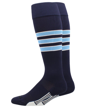 MadSportsStuff socks Striped Baseball Socks Over the Calf Dugout Pattern D