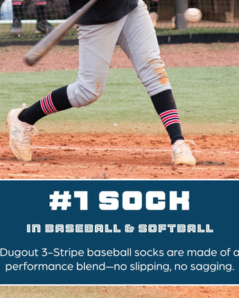 MadSportsStuff socks Striped Baseball Socks Over the Calf Dugout Pattern D