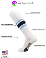 MadSportsStuff socks Striped Baseball Socks Over the Calf Dugout Pattern E
