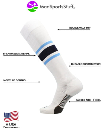 MadSportsStuff socks Striped Baseball Socks Over the Calf Dugout Pattern E