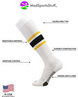 MadSportsStuff socks Striped Baseball Socks Over the Calf Dugout Pattern E
