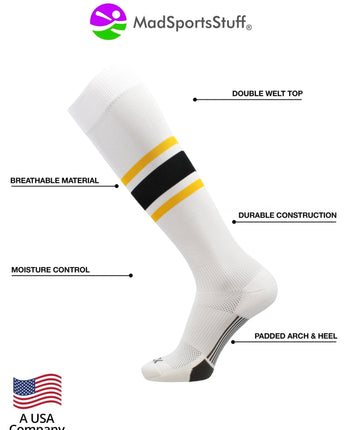 MadSportsStuff socks Striped Baseball Socks Over the Calf Dugout Pattern E