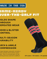 MadSportsStuff socks Striped Baseball Socks Over the Calf Dugout Pattern E