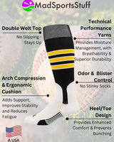 MadSportsStuff socks Striped Baseball Stirrup Socks Dugout Pattern D
