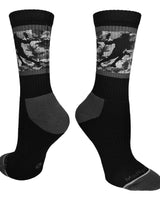 MadSportsStuff socks Sublimated Lacrosse Player Athletic Crew Socks