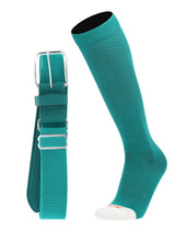 MadSportsStuff socks Teal / X-Large Pro Line Baseball Socks and Belt Combo Youth and Adult