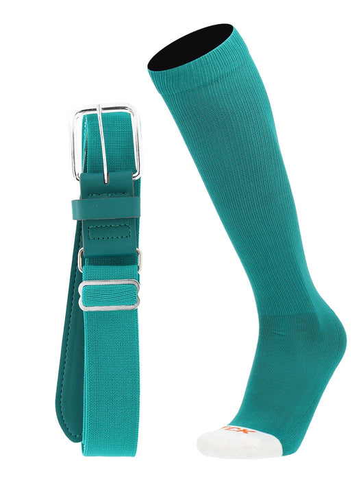 MadSportsStuff socks Teal / X-Large Pro Line Softball Socks and Belt Combo Youth and Adult