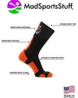 MadSportsStuff socks Tigers Logo Athletic Crew Socks (multiple colors)