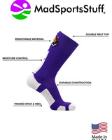 MadSportsStuff socks Tigers Logo Athletic Crew Socks (multiple colors)