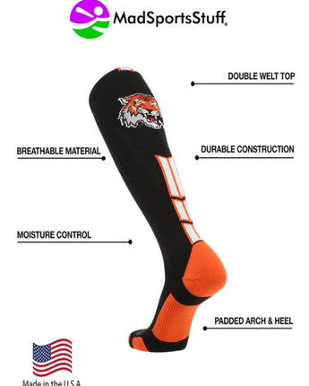 MadSportsStuff socks Tigers Logo Over the Calf Socks