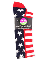 MadSportsStuff socks USA American Flag Stars and Stripes Crew Socks