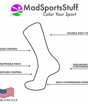 MadSportsStuff socks USA Pride Athletic Crew Socks - Limited Edition