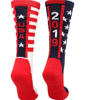 MadSportsStuff socks USA Pride Athletic Crew Socks - Limited Edition