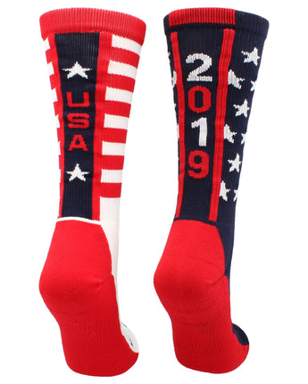 MadSportsStuff socks USA Pride Athletic Crew Socks - Limited Edition