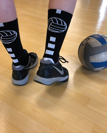 MadSportsStuff socks Volleyball Logo Crew Socks (multiple colors)