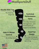 MadSportsStuff socks Volleyball Socks with Volleyball Print Over the Calf