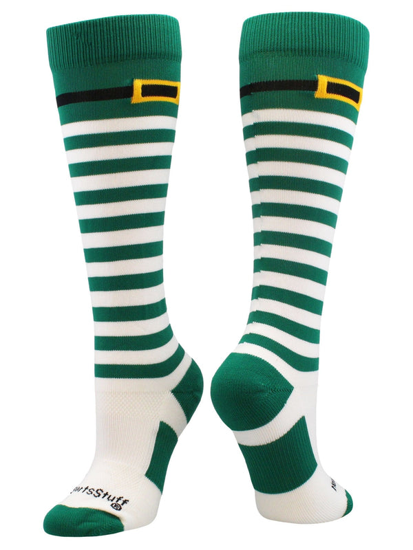 MadSportsStuff socks White/Kelly Green / Large Leprechaun Tall Socks for Softball