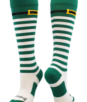 MadSportsStuff socks White/Kelly Green / Large Leprechaun Tall Socks for Softball
