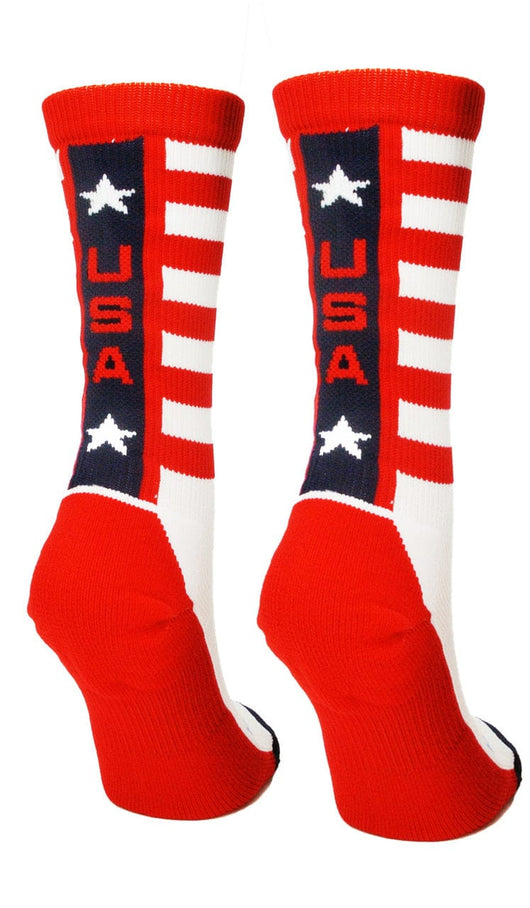 MadSportsStuff socks White/Red/Navy / Large USA Pride Athletic Crew Socks - Limited Edition