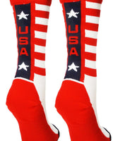 MadSportsStuff socks White/Red/Navy / Large USA Pride Athletic Crew Socks - Limited Edition