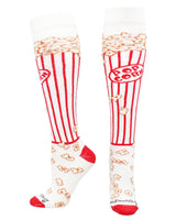 MadSportsStuff socks White/Scarlet / Large Popcorn Socks Over the Calf Length