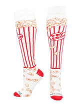 MadSportsStuff socks White/Scarlet / Large Popcorn Socks Over the Calf Length