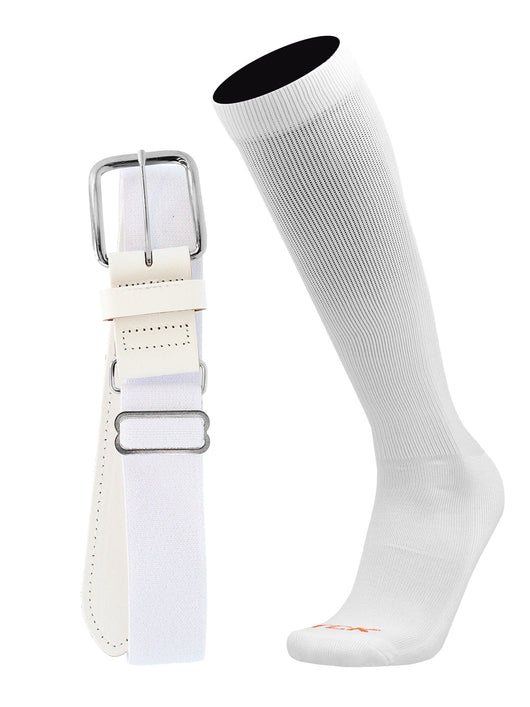 MadSportsStuff socks White / X-Large Pro Line Baseball Socks and Belt Combo Youth and Adult
