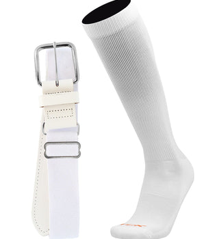 MadSportsStuff socks White / X-Large Pro Line Baseball Socks and Belt Combo Youth and Adult