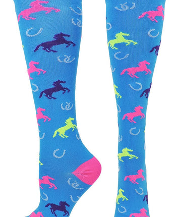 MadSportsStuff socks Wild Horses Equestrian Athletic Over the Calf Socks