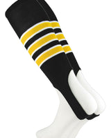 MadSportsStuff stirrups Black/Gold/White / Large Striped Baseball Stirrups Pattern D