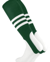 MadSportsStuff stirrups Dark Green/White / Large Striped Baseball Stirrups Pattern B