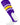 MadSportsStuff stirrups Purple/Gold/White / Large Striped Baseball Stirrups Pattern E