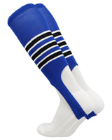 MadSportsStuff stirrups Royal/Black/White / Medium Striped Baseball Stirrups Pattern D