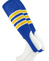 MadSportsStuff stirrups Royal/Gold/White / Large Striped Baseball Stirrups Pattern D