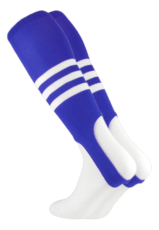 MadSportsStuff stirrups Royal/White / Large Striped Baseball Stirrups Pattern B
