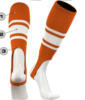 TCK athletic>customizable socks>mens>baseball Base/Stripes / Large TCK Custom Baseball Stirrups Pattern C