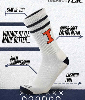 Illinois Fighting Illini | Vintage | NCAA Mens and Womens Soft Cotton Sock