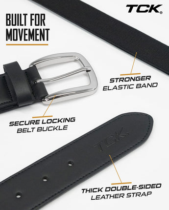 TCK belt Baseball Belt & Softball Belt – Pro-Fit Stretch with Durable Buckle