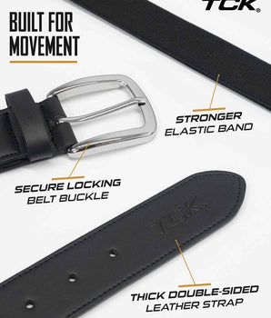 TCK belt Baseball Belt & Softball Belt – Pro-Fit Stretch with Durable Buckle
