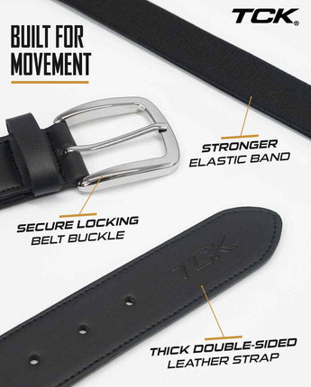 TCK belt Baseball Belt & Softball Belt – Pro-Fit Stretch with Durable Buckle