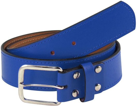 TCK belt Royal Blue / 30" Premium Leather Baseball Belts Softball Belts